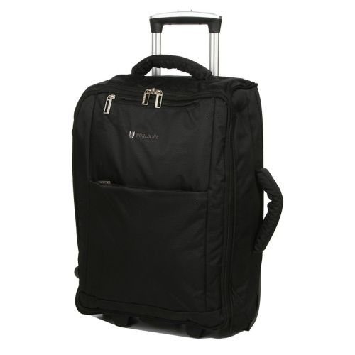 Чемодан Малый (S) тканевый на 2 колесах Airtex 525 Queluz 50x34x18 см 30,6 л Черный