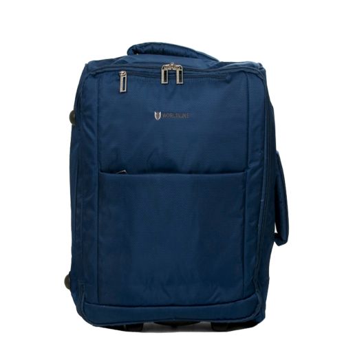 Чемодан Малый (S) тканевый на 2 колесах Airtex 525 Queluz 50x34x18 см 30,6 л Синий
