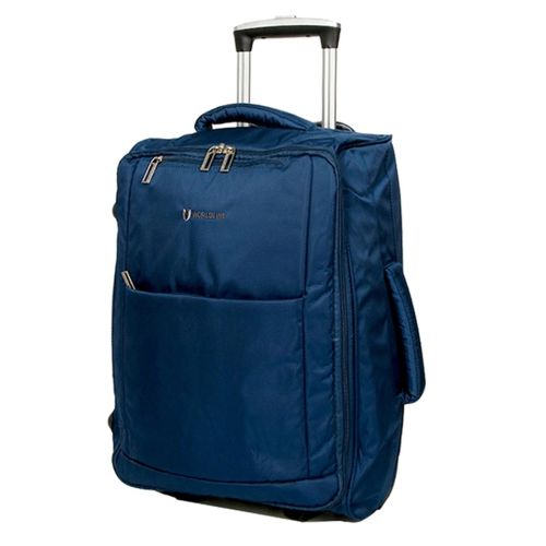 Чемодан Малый (S) тканевый на 2 колесах Airtex 525 Queluz 50x34x18 см 30,6 л Синий