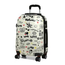 Чемодан Малый (S) Поликарбонат под Ручную кладь Worldline Airteх 809 Love 44 л 54х35х23 см Разноцветный