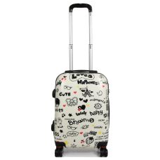 Чемодан Малый (S) Поликарбонат под Ручную кладь Worldline Airteх 809 Love 44 л 54х35х23 см Разноцветный