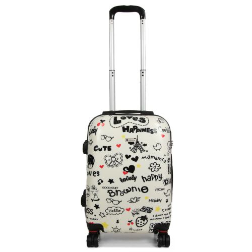 Чемодан Малый (S) Поликарбонат под Ручную кладь Worldline Airtex 809 Love 44 л 54x35x23 см Разноцветный