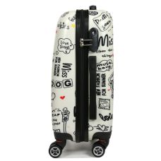 Чемодан Малый (S) Поликарбонат под Ручную кладь Worldline Airteх 809 Love 44 л 54х35х23 см Разноцветный