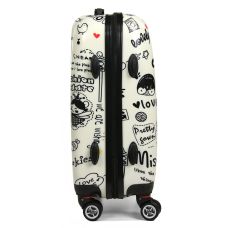 Чемодан Малый (S) Поликарбонат под Ручную кладь Worldline Airteх 809 Love 44 л 54х35х23 см Разноцветный