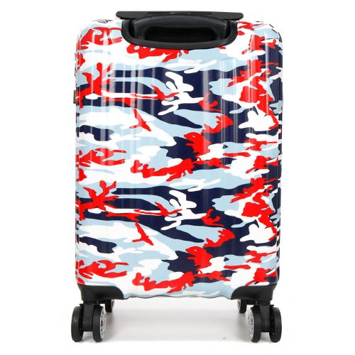 Чемодан Малый (S) Поликарбонат под Ручную кладь Airtex 960 Camo 35 л 54x35x20 см Милитари красный