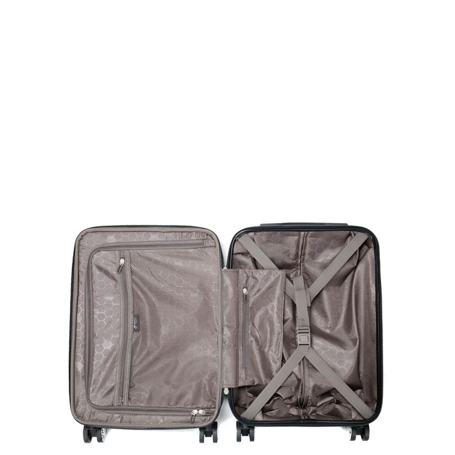 Чемодан Малый (S) Поликарбонат под Ручную кладь Airtex 960 Camo 35 л 54x35x20 см Милитари красный