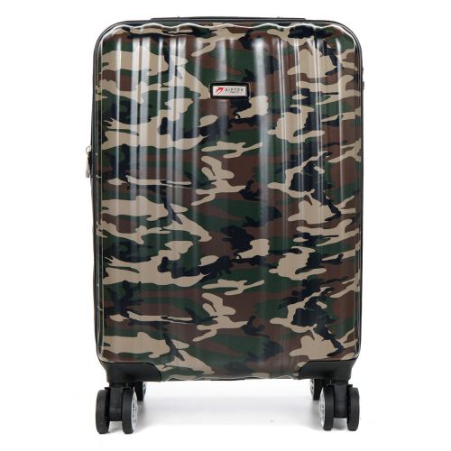 Чемодан Малый (S) Поликарбонат под Ручную кладь Airtex 960 Camo 35 л 54x35x20 см Милитари хаки