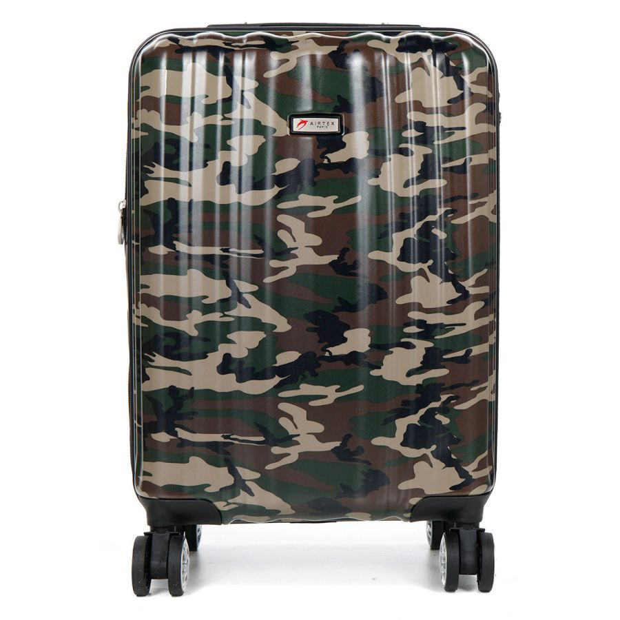 Чемодан Малый (S) Поликарбонат под Ручную кладь Airtex 960 Camo 35 л 54x35x20 см Милитари хаки
