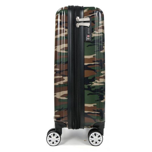 Чемодан Малый (S) Поликарбонат под Ручную кладь Airtex 960 Camo 35 л 54x35x20 см Милитари хаки