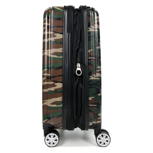 Чемодан Малый (S) Поликарбонат под Ручную кладь Airtex 960 Camo 35 л 54x35x20 см Милитари хаки