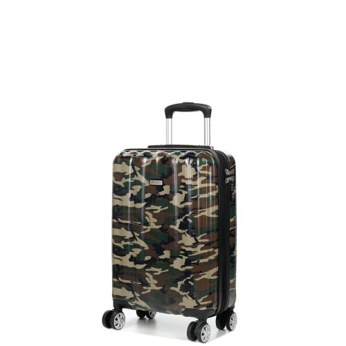 Чемодан Малый (S) Поликарбонат под Ручную кладь Airtex 960 Camo 35 л 54x35x20 см Милитари хаки