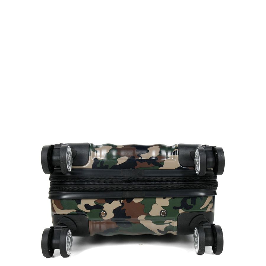 Чемодан Малый (S) Поликарбонат под Ручную кладь Airtex 960 Camo 35 л 54x35x20 см Милитари хаки