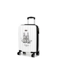 Чемодан Малый (S) Поликарбонат под Ручную кладь Airteх 960 Notre Dame 35 л 54х35х20 см Белый