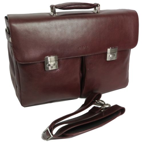 Большой деловой портфель из кожи Sheff S5003 Коричневый