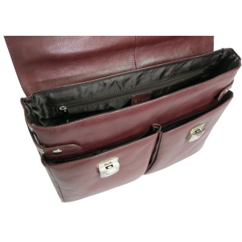 Большой деловой портфель из кожи Sheff S5003 Коричневый