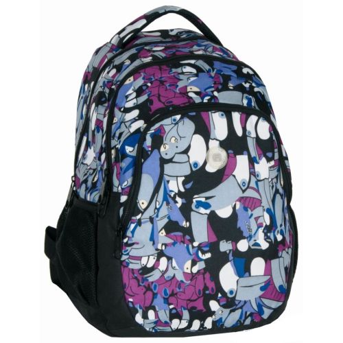 Городской рюкзак с ярким принтом PASO 16-699PA 21L Разноцветный