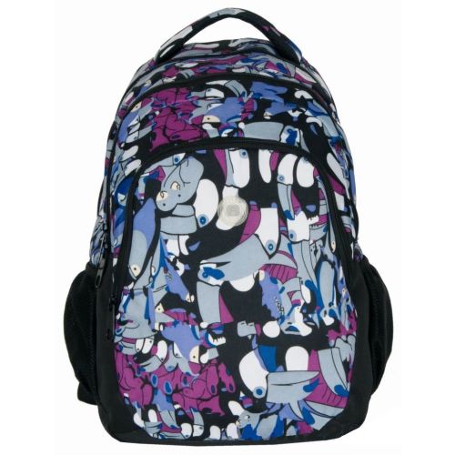 Городской рюкзак с ярким принтом PASO 16-699PA 21L Разноцветный