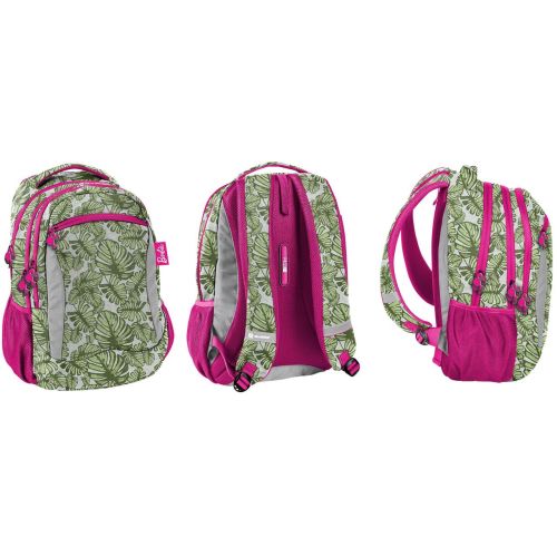 Красочный женский рюкзак Paso Barbie Tropical Leaves BAL-2808 25L Разноцветный