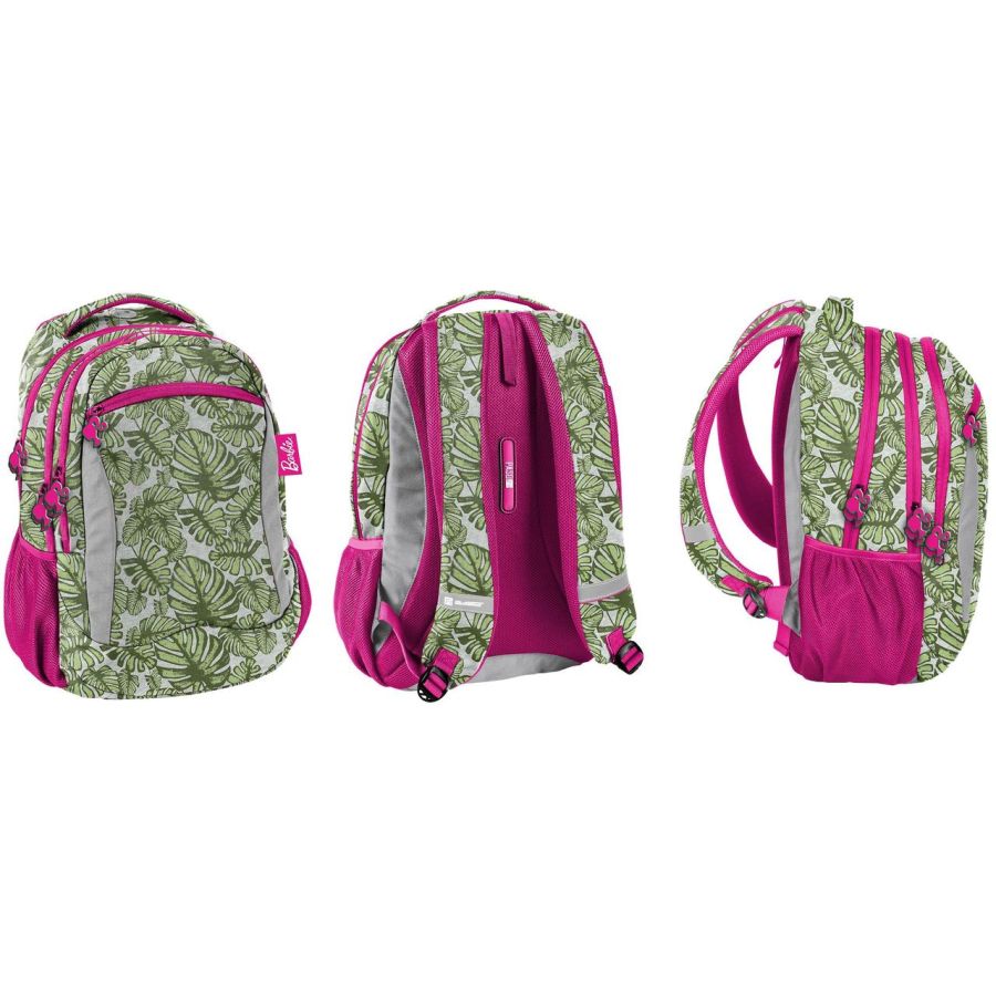 Красочный женский рюкзак Paso Barbie Tropical Leaves BAL-2808 25L Разноцветный
