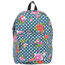 Легкий женский рюкзак Paso 17-780D 13L Горошек с цветами