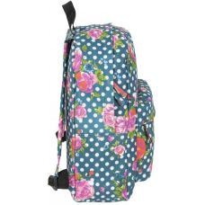 Легкий женский рюкзак Paso 17-780D 13L Горошек с цветами