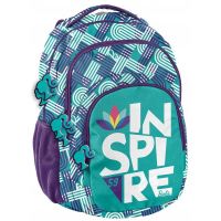 Вместительный женский рюкзак Paso BAD-2706 30L Зеленый с синим 