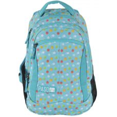 Городской рюкзак PASO 17-2808UB 22L Голубой в горошек 