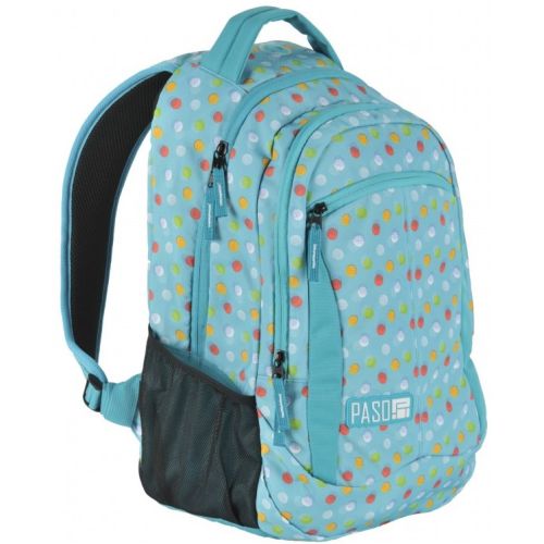 Городской рюкзак PASO 17-2808UB 22L Голубой в горошек