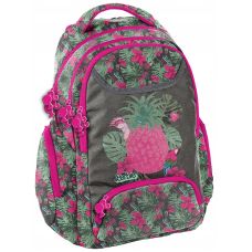 Яркий женский рюкзак для города Paso BAH-2908 22L Серо-розовый 