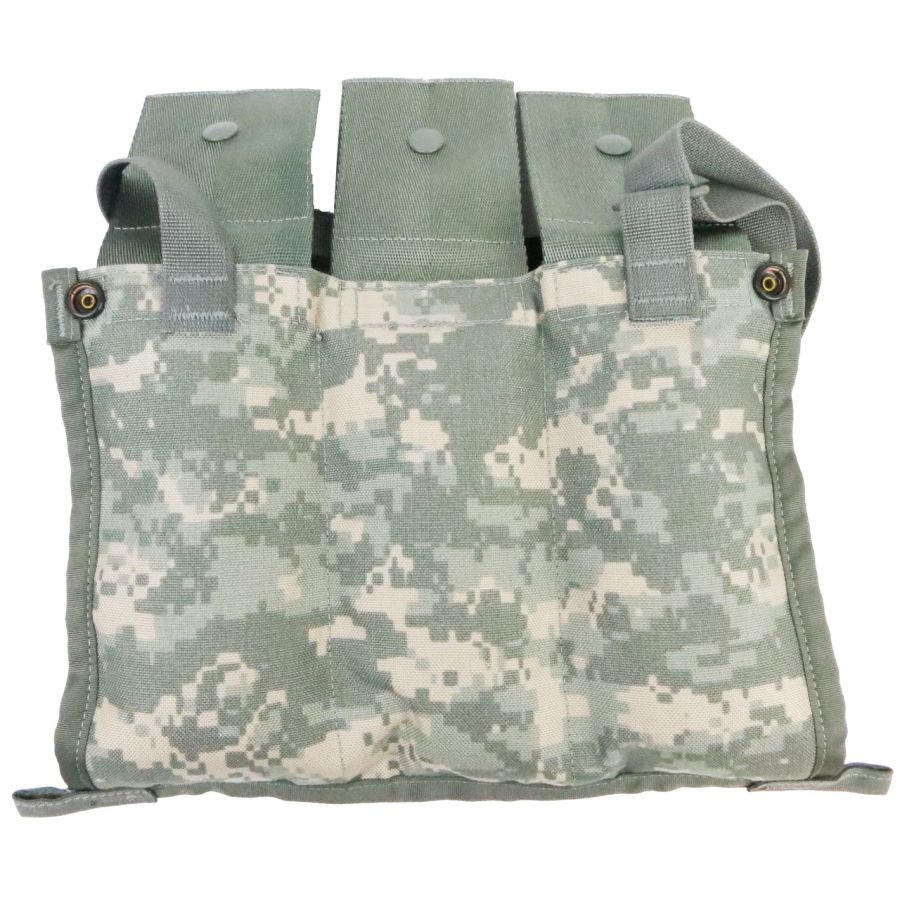 Подсумок тактический для трех магазинов М16, M4 Molle II Bandoleer Ammunition Pouch пиксель