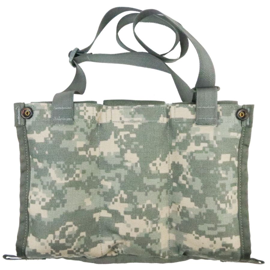 Подсумок тактический для трех магазинов М16, M4 Molle II Bandoleer Ammunition Pouch пиксель