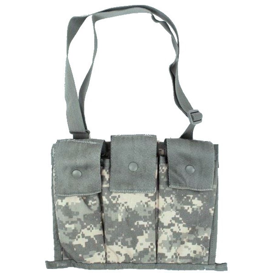 Подсумок тактический для трех магазинов М16, M4 Molle II Bandoleer Ammunition Pouch пиксель