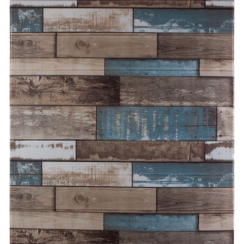 Самоклеющаяся декоративная 3D панель синее дерево 700x700x5мм