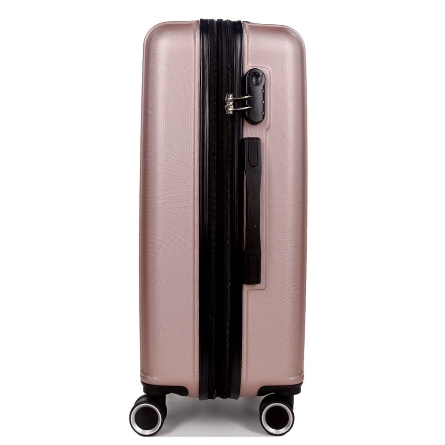 Чемодан поликарбонат Средний (M) Airtex 623 70л 66x42x26см Розовое золото (Rose gold)