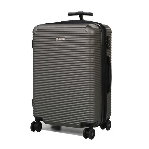 Чемодан дорожный Средний (M) Поликарбонат Airtex 968 70л 65х42х28см Темно-серый (Dark grey)