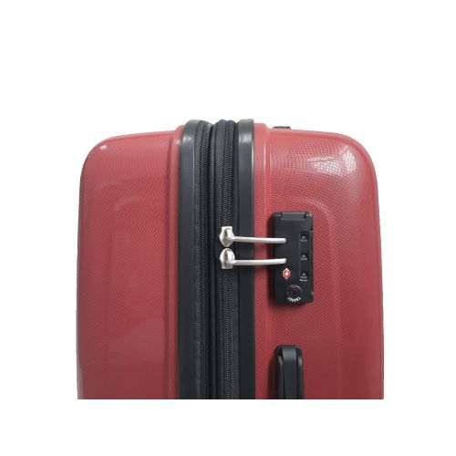 Чемодан дорожный Средний (М) Полипропилен Airtex 241 70л 65x46x26см Красный (Red)