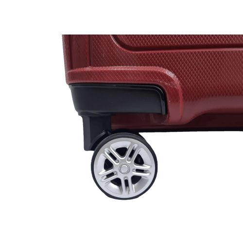 Чемодан дорожный Средний (М) Полипропилен Airtex 241 70л 65x46x26см Красный (Red)