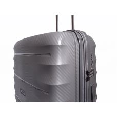 Чемодан дорожный Средний (М) Полипропилен Airteх 242 75л 65,5х46х27,5см Серый (Grey)