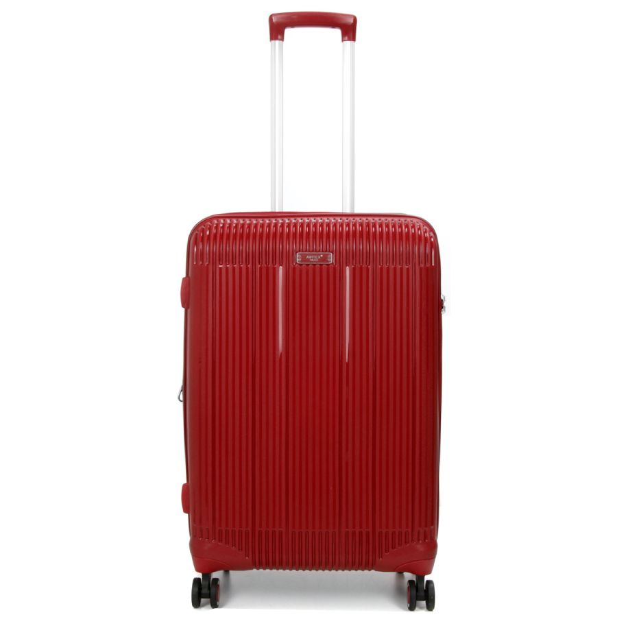 Чемодан дорожный Средний (М) Полипропилен Airtex 637 66 л 67х42х26 Красный (Red)