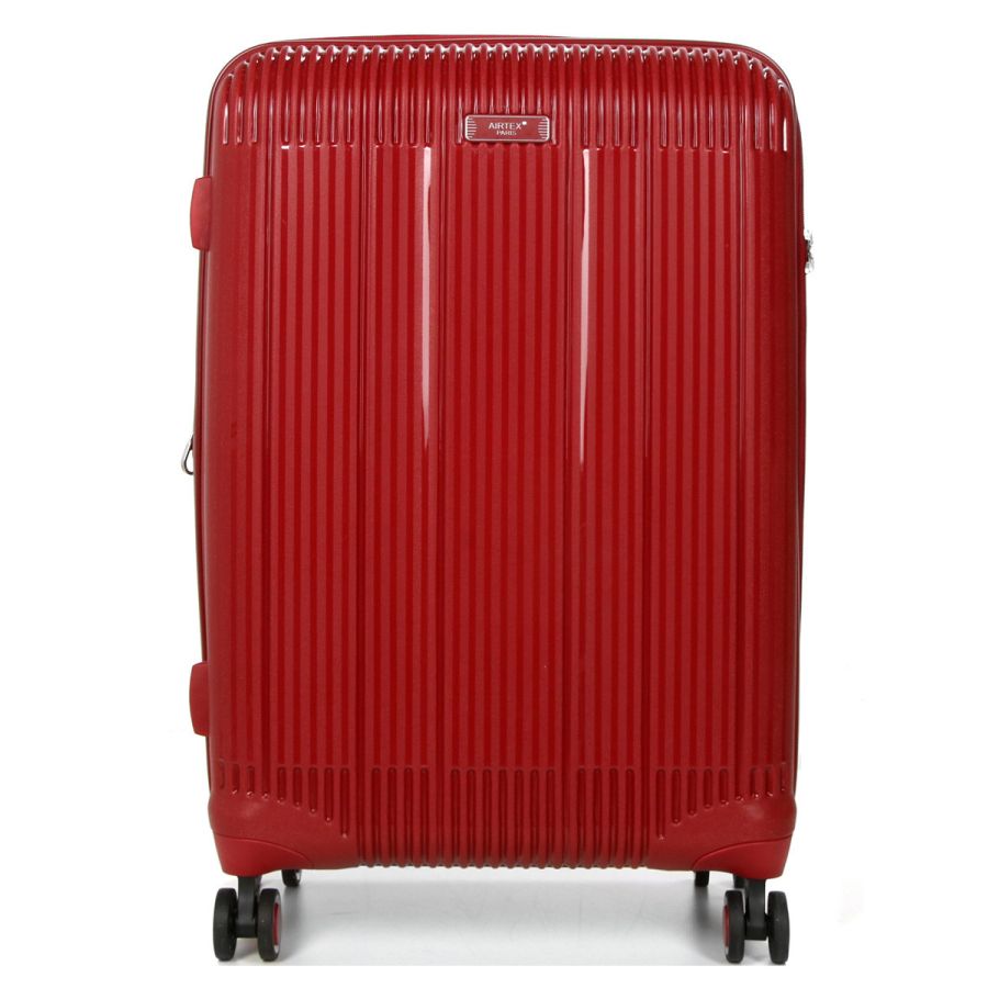 Чемодан дорожный Средний (М) Полипропилен Airtex 637 66 л 67х42х26 Красный (Red)