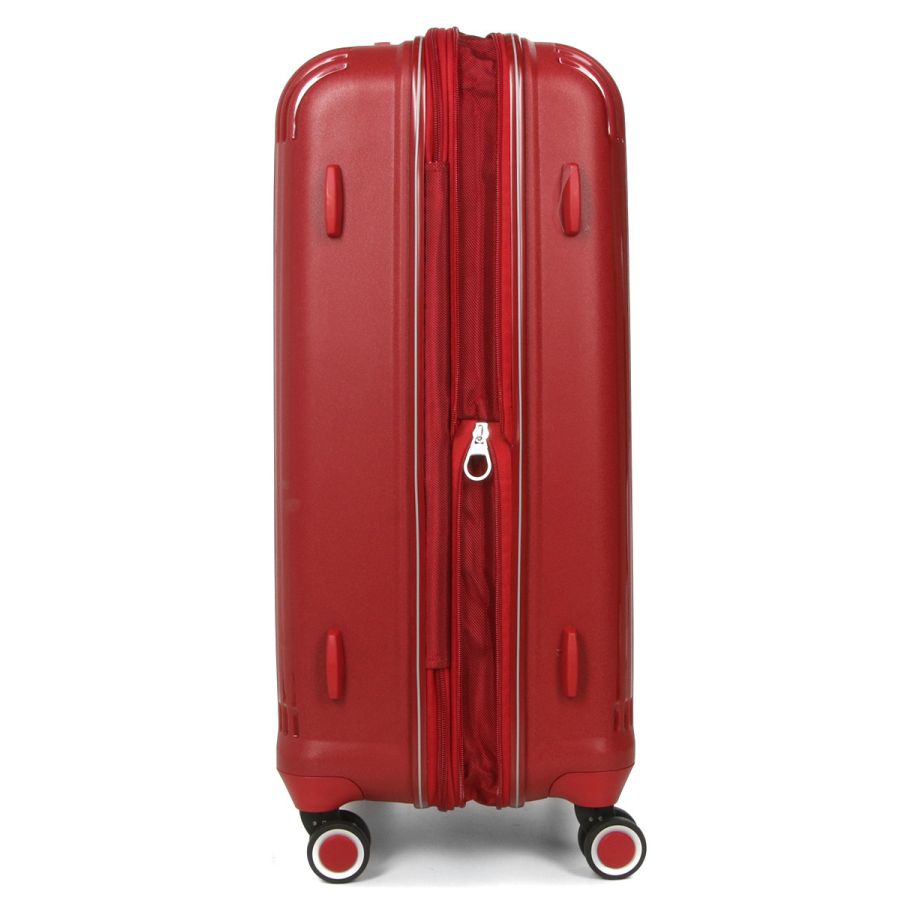 Чемодан дорожный Средний (М) Полипропилен Airtex 637 66 л 67х42х26 Красный (Red)