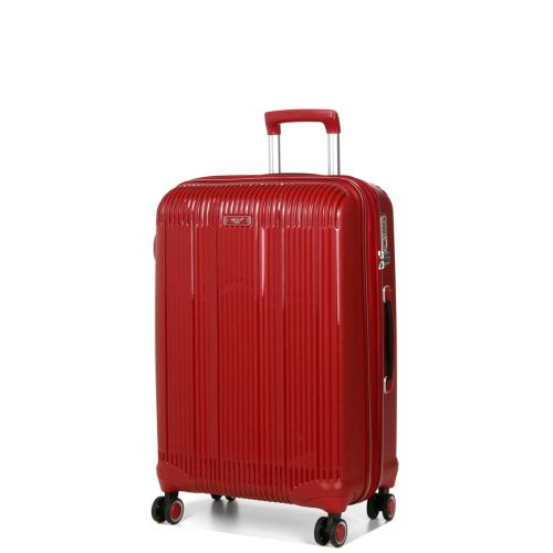 Чемодан дорожный Средний (М) Полипропилен Airtex 637 66 л 67х42х26 Красный (Red)