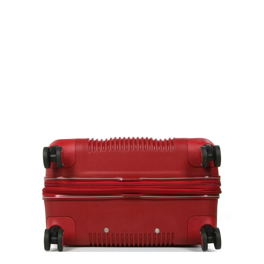 Чемодан дорожный Средний (М) Полипропилен Airtex 637 66 л 67х42х26 Красный (Red)