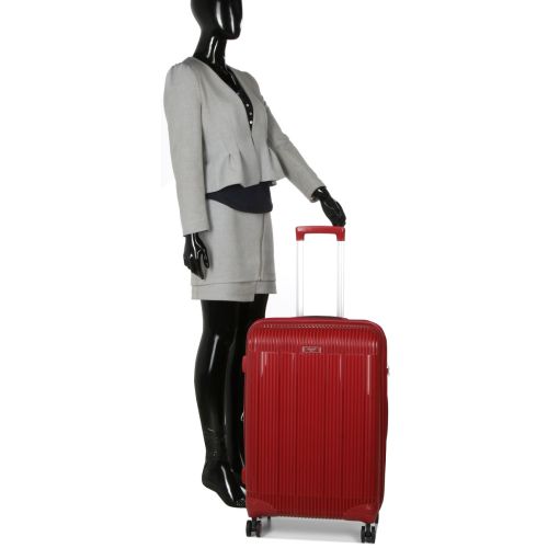 Чемодан дорожный Средний (М) Полипропилен Airtex 637 66 л 67х42х26 Красный (Red)
