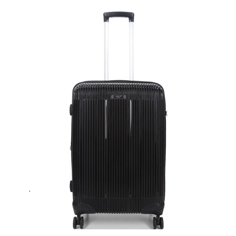 Чемодан дорожный Средний (М) Полипропилен Airtex 637 66 л 67х42х26 см Черный (Black)