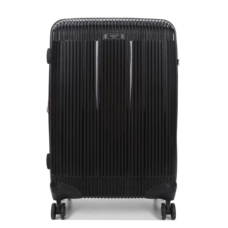 Чемодан дорожный Средний (М) Полипропилен Airtex 637 66 л 67х42х26 см Черный (Black)