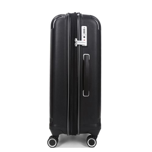 Чемодан дорожный Средний (М) Полипропилен Airtex 637 66 л 67х42х26 см Черный (Black)