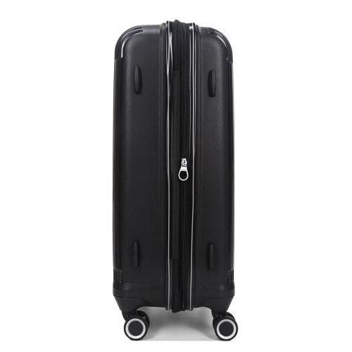 Чемодан дорожный Средний (М) Полипропилен Airtex 637 66 л 67х42х26 см Черный (Black)