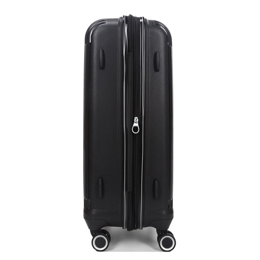 Чемодан дорожный Средний (М) Полипропилен Airtex 637 66 л 67х42х26 см Черный (Black)