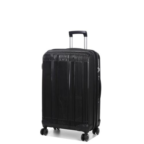 Чемодан дорожный Средний (М) Полипропилен Airtex 637 66 л 67х42х26 см Черный (Black)